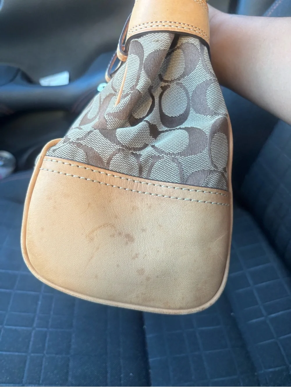 Vintage Fall Coach Signature Hampton Canvas Tote Bag